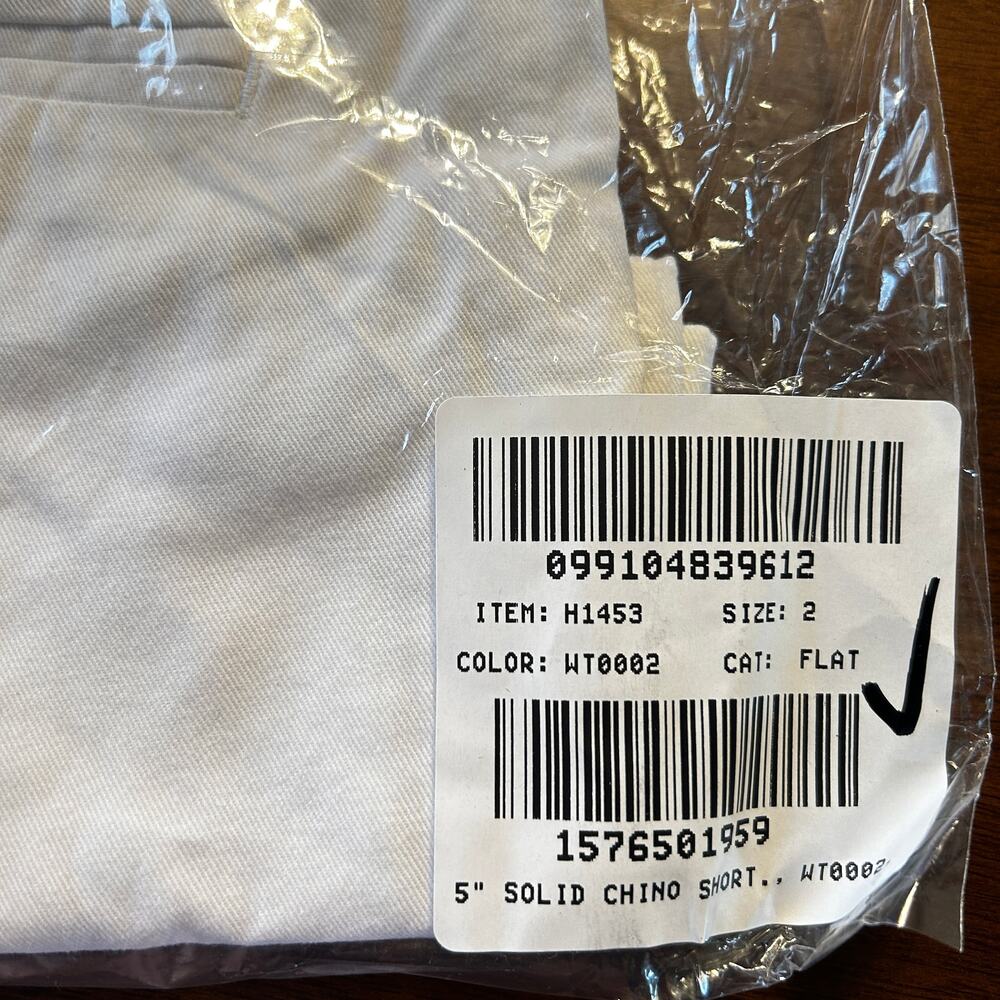NWT J. Crew 5" Classic Chino Shorts White 2 H1453 Travel Beach Cruise J.Crew - Picture 7 of 7